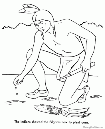 Origin of the First Thanksgiving coloring pages 009