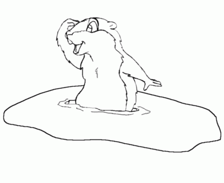Groundhog Coloring Page | Coloring Sheets