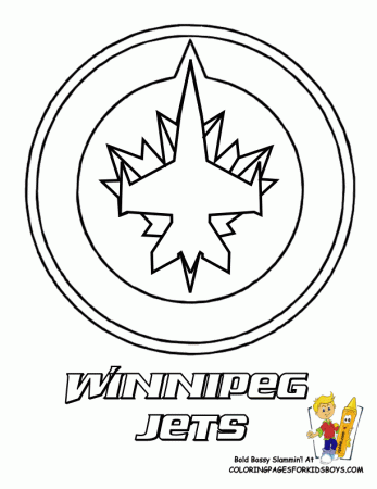 Coloring pages - letscoloringpages.com - Hockey Jets Winnipeg 