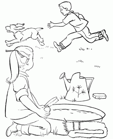Printable Spring Coloring Pages Kindergarten - Flower Coloring 