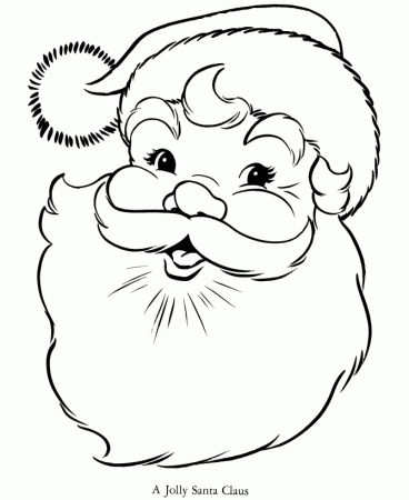 Face Santa Claus Coloring Page - Christmas Coloring Pages 