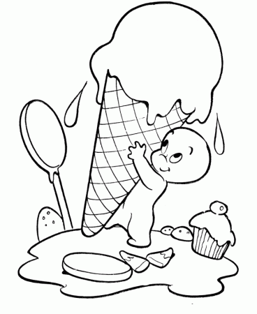 Ice Cream Coloring Pages and Book | UniqueColoringPages