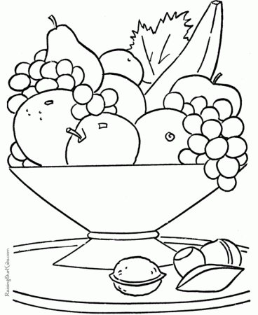 Healthy Food Coloring Pages For Kids - Free Printable Coloring 