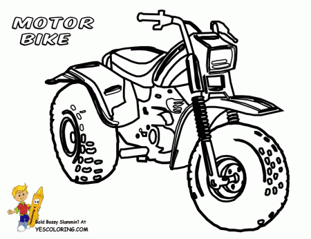 motorcycle at coloring pages book for kids boys