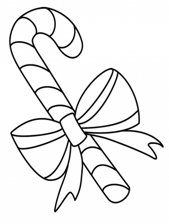 Beautiful Sweetness Candy Cane Coloring Pages - Christmas Coloring 