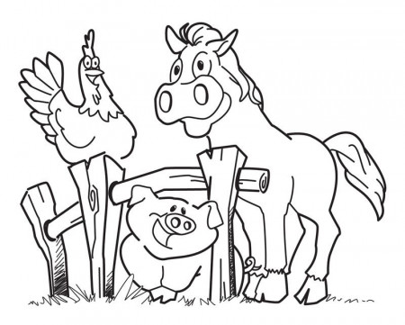 Pictures Of Farm Animals For Kids To Color