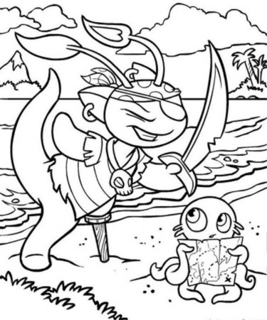 Print Or Download Neopets Krawk Island Free Printable Coloring 