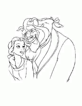 coloring pages - Cartoon » Beauty and the Beast (560) - Belle and 