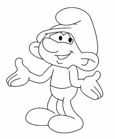smurf clumsy Colouring Pages