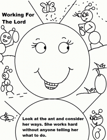 Newest Ant Working For The Lord Labor Day Coloring Page Best Res 
