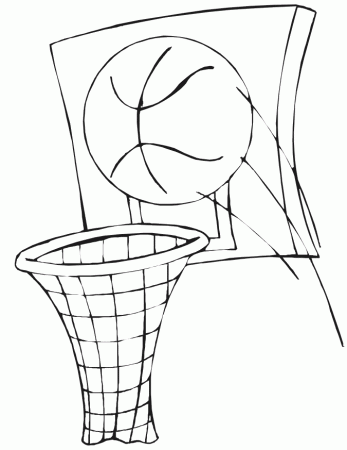 Basketball Coloring Picture | Ball and Net
