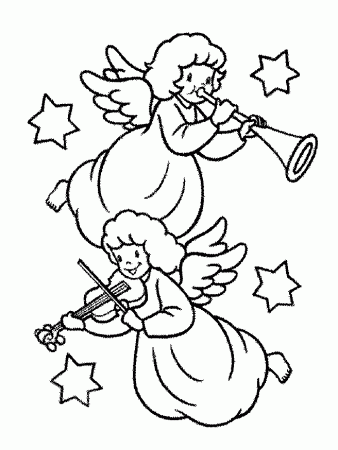 Christmas Angels coloring pages | Best Coloring Pages - Free 