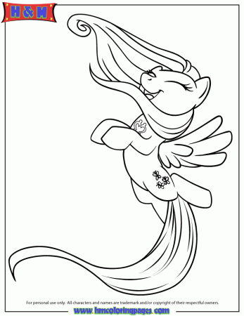 My Little Pony Happy Fluttershy Coloring Page | Free Printable 