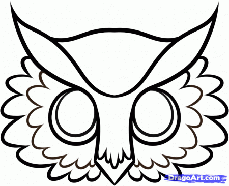 owl face mask Colouring Pages