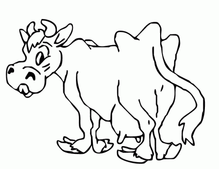 Farm Animal Coloring Pages for kids – Cow | coloring pages
