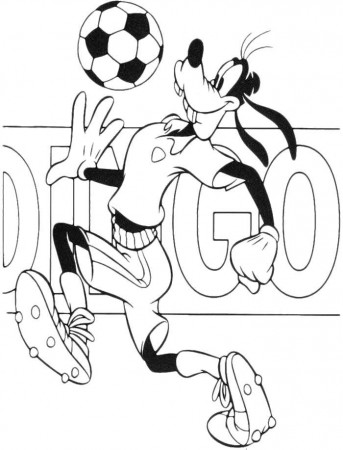 Goofy Playing Bicycle Coloring Page - Goofy Coloring Pages 