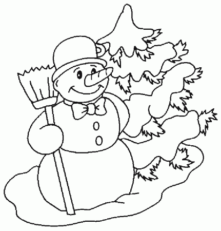 Snowman Coloring Pages 5 | Free Printable Coloring Pages 
