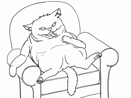 fat cat printable coloring page : Printable Coloring Sheet ~ Anbu 