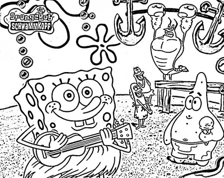 Spongebob Squarepants Colouring Pictures To Print | Alfa Coloring 