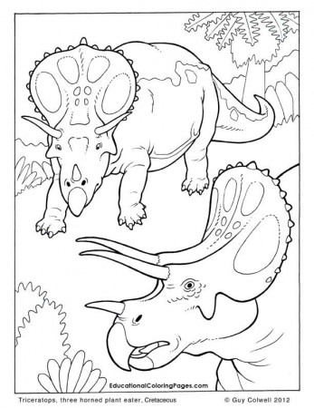 Dinosaur Book One Coloring Pages | Animal Coloring Pages for Kids