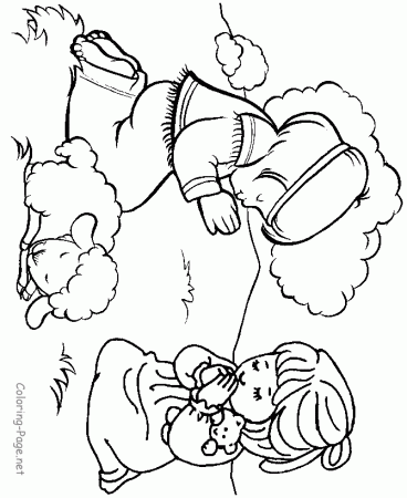 Bible Coloring Page - Boy and Girl | Projects to Try