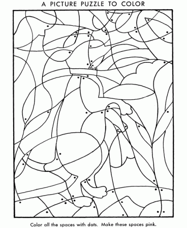 Hidden Picture Coloring Page | Fill in the colors to find hidden 