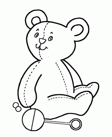 Simple Shapes Coloring Pages | Free Printable Simple Shapes Teddy 