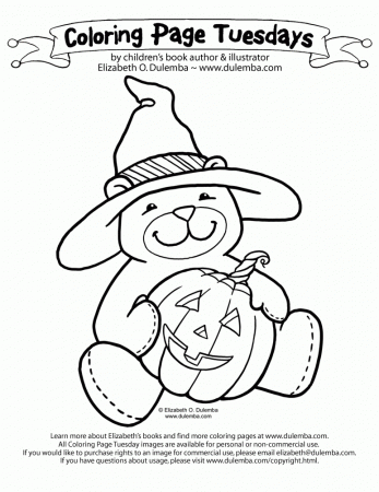 dulemba: Coloring Page Tuesdays - Halloween Bear!
