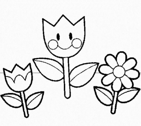 Preschool Coloring Pages Flowers | Free Printable Coloring Pages