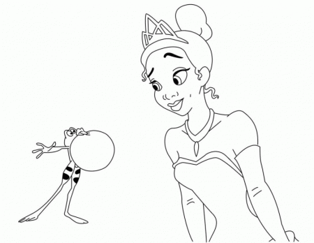 Disney Princess Tiana Coloring Pages Extra Coloring Page 21846 