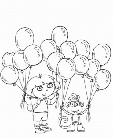 Blank Coloring Pages For Kids | Dora The Explorer Coloring Pages 