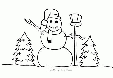 Snowman Coloring Pages 184 | Free Printable Coloring Pages