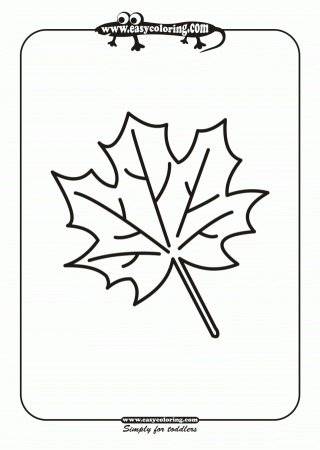 Leaf Six Simple Leafs Easy Coloring Pages For Toddlers 145102 Leaf 