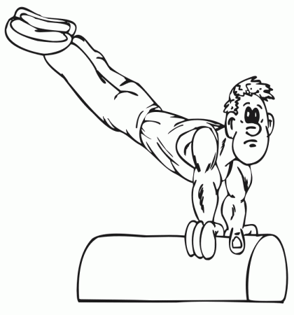 Summer Olympics Coloring page | Gymnastics Coloring Page