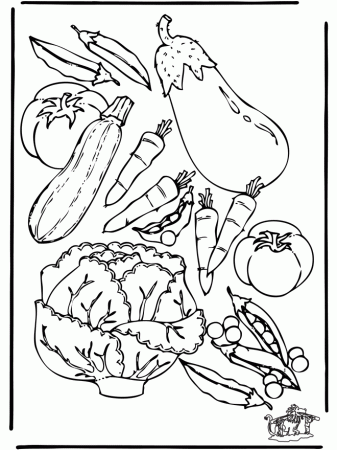 Free coloring pages vegatables - vegetable and fruits