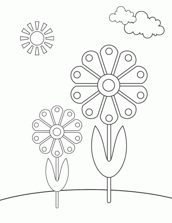 Spring flowers - Free Printable Coloring Pages