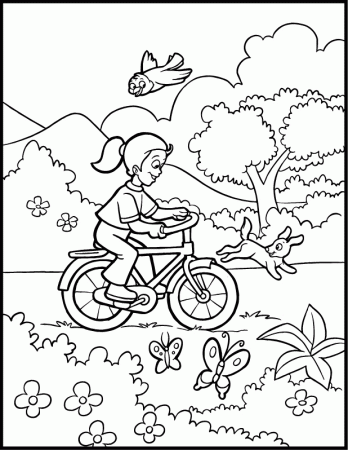 summer-coloring-page-free-for kids | Kindergartenmind.