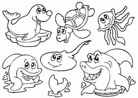 Download Coloring Pages Of Sea Animals Free Printable Or Print 