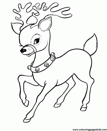 christmas coloring sheets reindeer for kids to print and color 