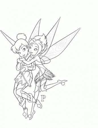 Printable Beautiful Tinkerbell Transformed Two Coloring Pages 