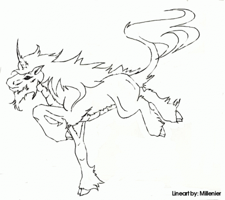 Unicorn Coloring Page by Millenier on deviantART