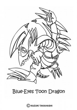 Blue eyes toon dragon coloring pages - Hellokids.com