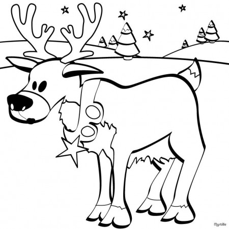 SANTA'S REINDEER coloring pages - Christmas reindeer