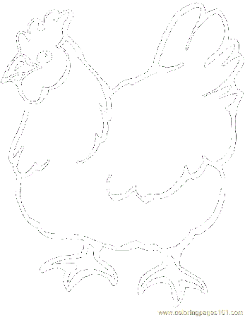 Coloring Pages Chicken fat (Birds > Chicks, Hens and Roosters 