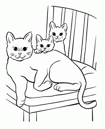 Pet Cat Coloring Pages | Free Printable Pet Coloring Pages and 