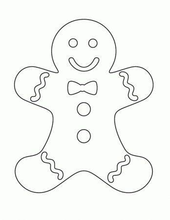 Gingerbread man - Free Printable Coloring Pages