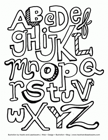The ABC Letters: Free Printable Alphabet Coloring Book Page