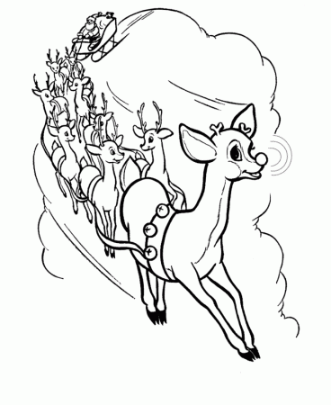 Christmas-Reindeer-Coloring-Pages | COLORING WS