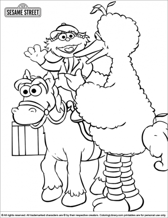 Sesame Street coloring pages in the Coloring Library
