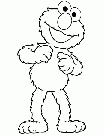 Elmo Face Coloring Page Images & Pictures - Becuo